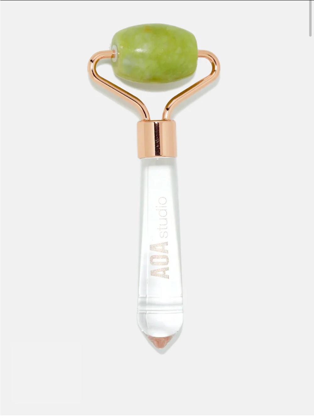 Studio Green Jade Facial Roller with Rose Gold Accents